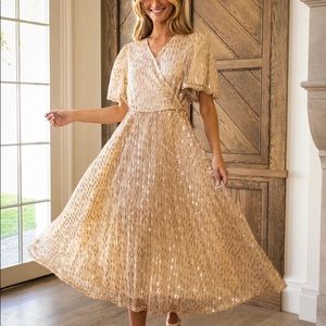 Ivy City Co Champagne Sequin Dress